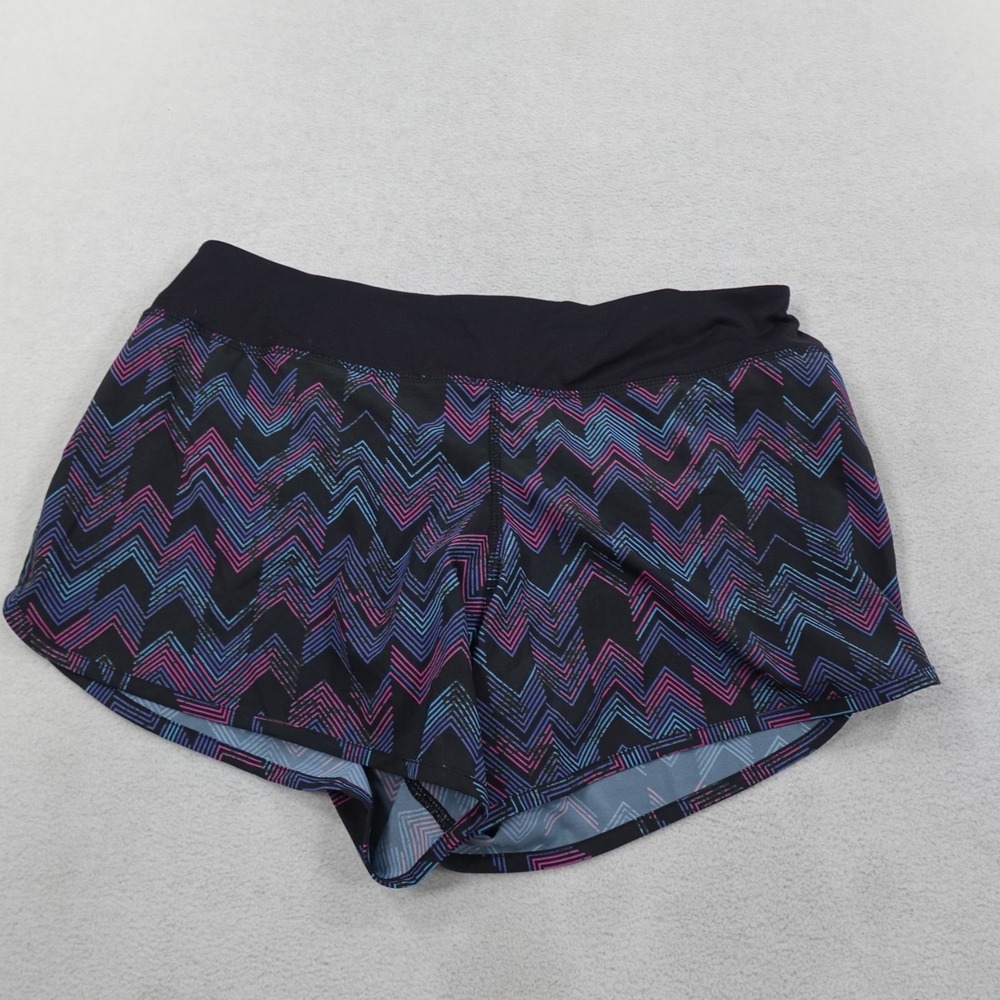 Rabbit Running Hopper Shorts Womens Medium Black Geometric 4" Lined Running Gym